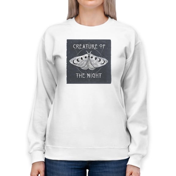 Live By The Moon Ii. Sweatshirt Women -Victoria Borges Designs, Female 4X-Large
