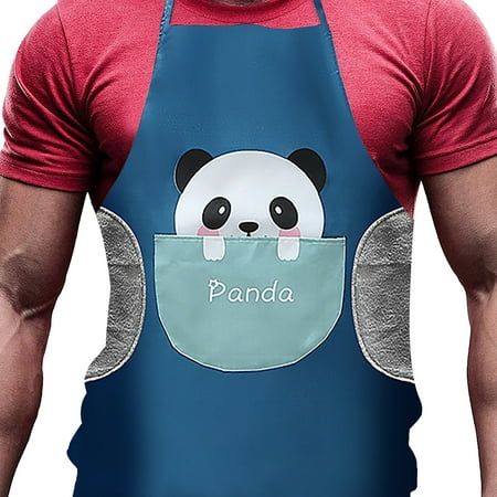

Household Lovely Cartoon Printing Waterproof Apron With Oil Proof Pocket