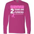 thumbnail image 3 of Inktastic Breast Cancer Survivor 2 Years and Running with Pink Ribbon Long Sleeve T-Shirt, 3 of 5