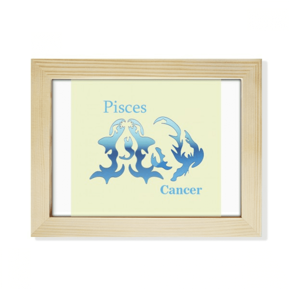Pisces Cancer Pair Constellation Desktop Photo Frame Picture Art Decoration Painting 6x8 inch