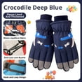 thumbnail image 2 of DHFJKG Kids Winter Waterproof Snow Ski Gloves For Boys Girls Thermal Insulated Cartoon Print Design For Outdoor Play Skiing Cold Weather Comfort Windproof Mitten, 2 of 7
