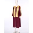 thumbnail image 6 of iixpin Unisex Adults Church Choir Robes Graduation Dress Gown Baptismal Robes Burgundy L, 6 of 7