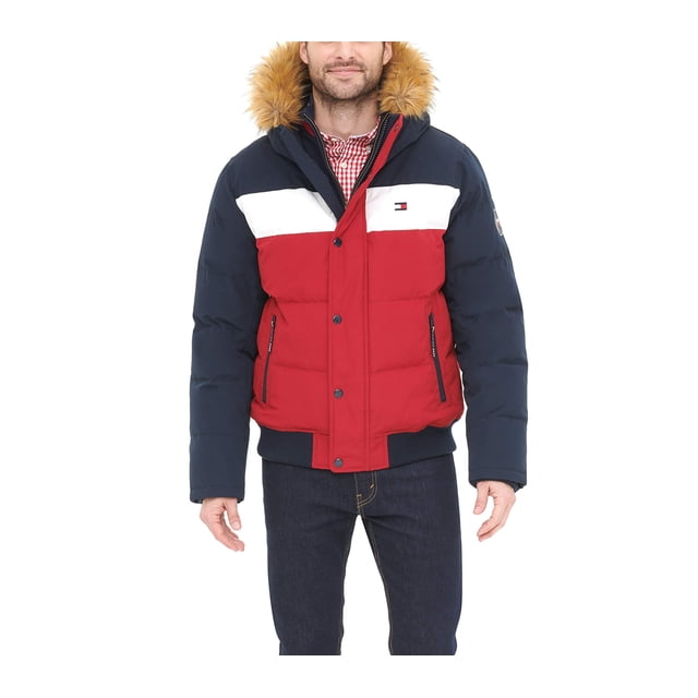Chaqueta Tommy Hilfiger de tela ártica acolchada con esnórquel tipo bomber para hombre