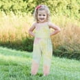thumbnail image 4 of GERsome Toddler Baby Girls Romper Sleeveless Jumpsuit Summer Clothes Spaghetti Strap with Pocket 1-6 Years（Size 3-4 Years/07#Yellow), 4 of 5