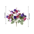 thumbnail image 2 of 21‑Head Artificial Diamond Rose Bouquets, Autumn Color Faux Roses for Wedding and Home Staircase Decor, Real Touch Fake Floral Centerpieces for Indoor Decoration, 11.8in/30cm, A, 2 of 7