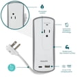 thumbnail image 3 of Supresor de picos Philips SPP2111WA/37 de 2 contactos y 2 USB, 3.4 A, gris, 3 of 7