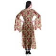 thumbnail image 4 of Moomaya Open Front Printed Georgette Shrug Slit Sleeve Beach Cover Up For Women, 4 of 5