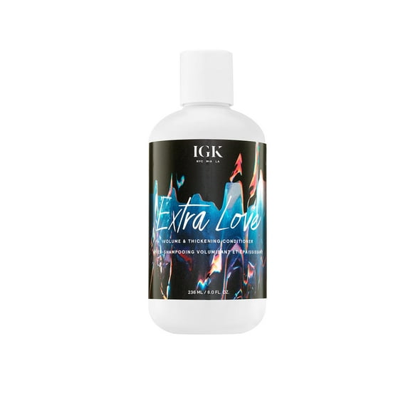 IGK EXTRA LOVE Volume &amp; Thickening Conditioner | Lightweight + Supports Scalp + Balance Oil | Vegan + Cruelty Free | 8 Oz