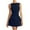 Dark Blue, variant on Womens Sleeveless Crew Neck Slim Mini Dress Simple Chic Casual Vacation Everyday Dress White M