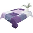 thumbnail image 2 of Purple Grey White Table Cloth Waterproof Tablecloths, Abstract Modern Oil Painting Geometric Tablecloth Dining Table Cover for Kitchen Party Tabletop Outdoor, Rectangle Tablecloth 60x84 Inch, 2 of 9