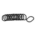 thumbnail image 5 of Solid Black Plastic Shower Curtain Rings - Set of 12, 5 of 5