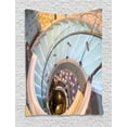 thumbnail image 1 of Architecture Tapestry, Illustration of a Staircase in a Contemporary Urban Lobby Swirling Stairs, Wall Hanging for Bedroom Living Room Dorm Decor, 60W X 80L Inches, Multicolor, by Ambesonne, 1 of 2