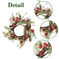 thumbnail image 5 of Christmas Candle Rings, Holiday Candle Wreaths, Artificial Red Berries and Cedarwood Garland for Pillar Candles, Plastic Table Centerpiece and Front Door Decoration, 5 of 7