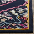 thumbnail image 3 of SAFAVIEH Bellagio Rio Floral Wool Area Rug, Navy Blue/Multi, 3' x 3' Square, 3 of 8