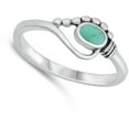thumbnail image 4 of Unique Vintage Simulated Turquoise Wholesale Ring .925 Sterling Silver Band Blue CZ Female Size 7, 4 of 4