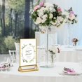thumbnail image 2 of Acrylic Sign Holders x in Gold Picture Frame Table Number Wedding Holder Vertical Photo Stand Double Sided Menu Recipe Restaurant Reserved Display Centerpieces Bulk Frames, 2 of 7