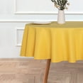 thumbnail image 2 of LAICAIW Round Tablecloth-48 Inch-Water Resistant Spill Proof Washable Polyester Table Cloth Decorative Fabric Table Cover for Dining Table, Buffet Parties and Camping, Yellow, 2 of 7