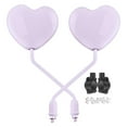 thumbnail image 2 of 2 Pieces Rearview Mirror Side View Mirrors Convex Mirrors Heart Shaped Design Universal Fit for Motorcycle Scooter, 2 of 9