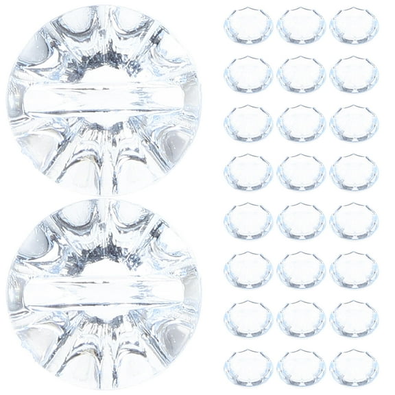 Milisten 50pcs Clear Colored Decorative Buttons For Sewing Crafts Transparent Buttons