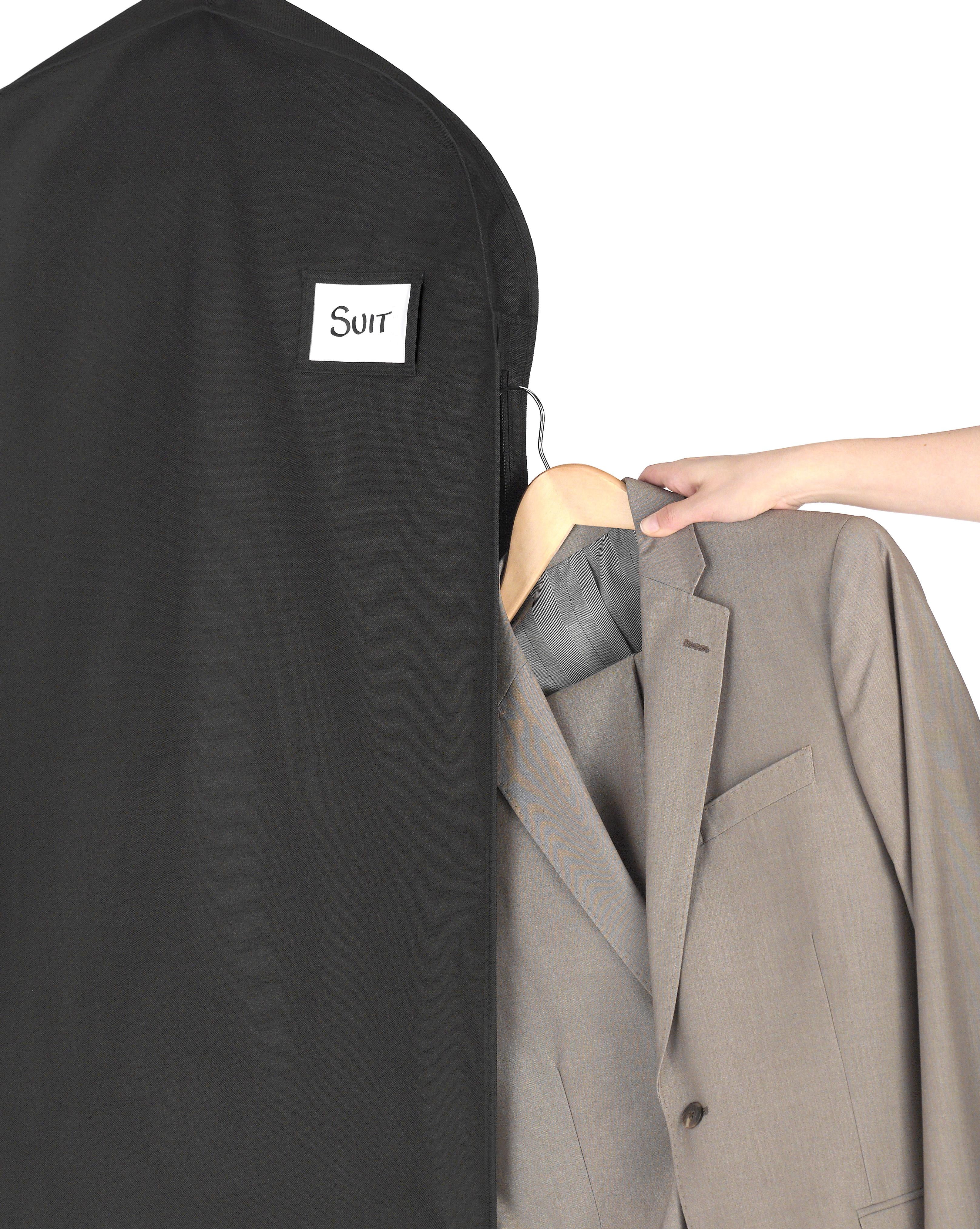 Whitmor Deluxe Zippered Polyester Suit Bag - Black