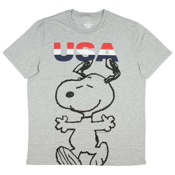 Peanuts Mens' Snoopy USA Graphic T-Shirt (2X-Large)
