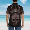 thumbnail image 4 of Fotbe Spider with Skull Camisa Hawaiana para Hombre Unisex – Camisa Casual de Verano con Botones de Manga Corta de Algodón y Lino,Large, 4 of 7