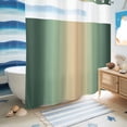 thumbnail image 5 of No Hook Shower Curtain, Green Ombre Shower Curtains for Bathroom with See Through Top Window, Modern Yellow Gradient Farmhouse Art Waterproof & Washable Bath Curtain 66"x72", 5 of 9