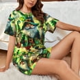 thumbnail image 4 of Fotbe st. patrick’s day gnomes Conjunto de Pijama Estampado para Mujer, 2 Piezas, Ropa de Dormir con Camiseta de Manga Corta y Shorts Suaves-Medium, 4 of 6