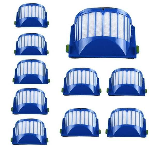 Reemplazo para iRobot 600 Series 10pcs / set Limpiador Robot Filtro Barredora de vacío de piso Reemplazo de red de filtro kenally PJ8033-00B