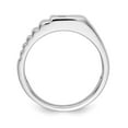 thumbnail image 2 of 14K White Gold Ring Band Men's Diamond Round, 2 of 3