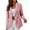 Pink, variant on Womens Suit Jacket Floral Blazer Fall Print Blazers for Women Business Casual Fashion Miss Long Sleeve Solid Turndown Collar Button Tops Work Blouse