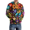 thumbnail image 5 of Peace Floral Hippie Pattern 3d Sweatshirts Hoodie Fashion Casual Personality Men's Women Street Hoodie Pullovers Long Sleeve Comfortable Top, 5 of 6