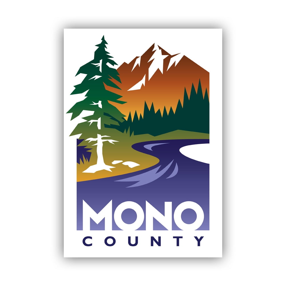 Mono County Sticker Decal Self Adhesive Vinyl Weatherproof Made