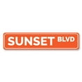thumbnail image 2 of Sunset Blvd Novelty Sign, Metal Wall Decor - 4x18 inches, 2 of 4
