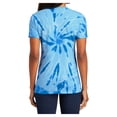 thumbnail image 2 of Womens Tie-Dye V-Neck Cotton Tee Royal 2X-Large, 2 of 6