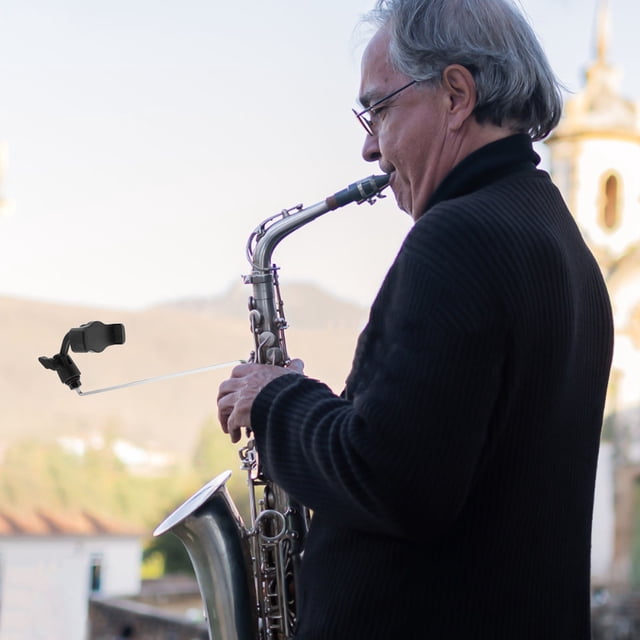 UPOUART Soporte Para Teléfono Móvil Compatible Con Saxofones Alto Y Tenor En Bandas Y Escenarios