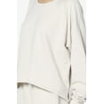 thumbnail image 5 of TheMogan Women's S~3X Cotton Terry Long Sleeve Oversized Top & Drawstring Shorts SET, 5 of 7