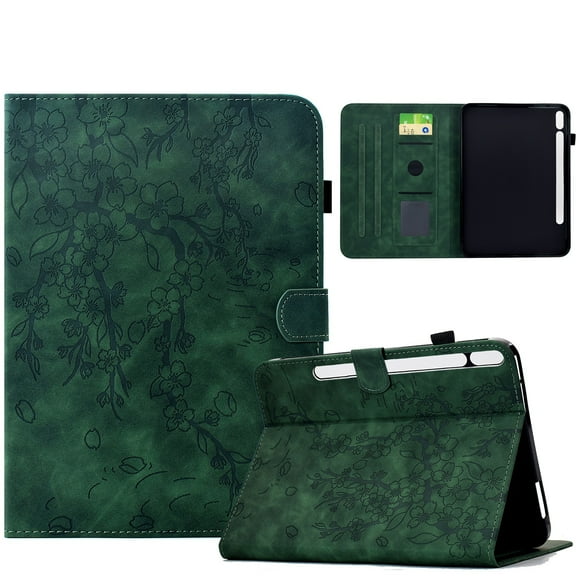 FOXDOCK Étui pour Tablette pour Samsung Galaxy Tab S9 FE avec Fentes pour Cartes, Mise en Veille/réveil Automatique, Fonction Support, Couverture Folio Florale à Protection Complète