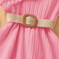 thumbnail image 6 of ITSAME Dress for Girls, Sleeveless Ruffled Waist-Cinching One Shoulder Kids Pageant Party Formal Dress Pink 8-9T, 6 of 7