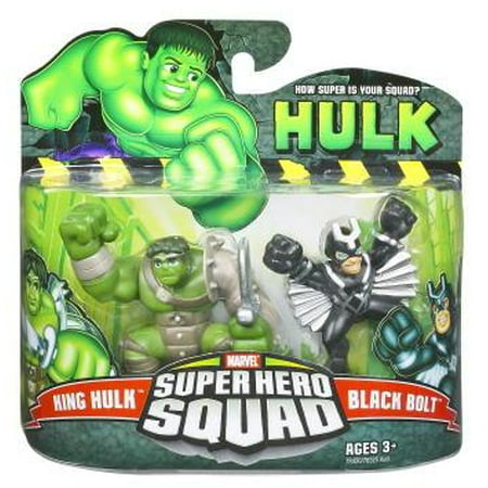 Super Hero Squad King Hulk & Black Bolt Action Figure 2-Pack