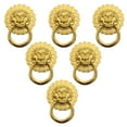 thumbnail image 4 of 6Pcs Retro Lion Single Pull Ring Drawer Pull Handle Furniture Accessory Golden, 4 of 8