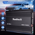 thumbnail image 2 of Amplificador De Audio Para Auto 4 Canales Sunbuck 7900w Negro, 2 of 5