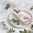 thumbnail image 3 of Cloth Napkins Set of 6 - 20x20 Inches, Tropical Flamingo Washable Reusable Table Napkins, Botanical Summer Watercolor Flower Plant Soft & Absortbent Dining Napkin for Party Wedding Hotel Restaurant, 3 of 8