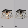 thumbnail image 4 of Q&S Rustic Farmhouse Ceiling Light Fixture Flush Mount Vintage Ceiling Lights for Hallway Entryway Kitchen Dining Room Bedroom,Wrought Iron Oak White and Orb 1 Light E26, 4 of 7