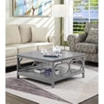 thumbnail image 1 of Pemberly Row Square Coffee Table with Large Surface and Bottom Shelf, Gray, 1 of 6