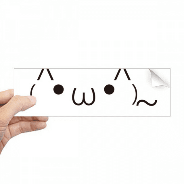 Lovely Face Dressed Up As A Cat Expression Rectangle Bumper Sticker Notebook Window Decal