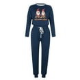 thumbnail image 4 of ChaoHeng Women 2 Piece Print Long Sleeve Round Neck Drawstring Sets 2024 Christmas Casual Fashion Trendy(Navy,S), 4 of 4
