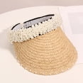 thumbnail image 6 of SikaFu Handmade Pearl Lafei Grass Sky Hat Female Female Female Sun., 6 of 6