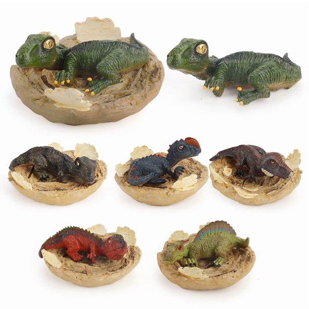 Set de figuras de dinosaurios nacidas, 6 unidades, triceratops de T-Rex