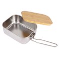 thumbnail image 1 of Labymos Portable 304 Stainless Steel Lunch Box Camping Lunch Container with Bamboo Cover 900ML Lunch Food Container, 1 of 7